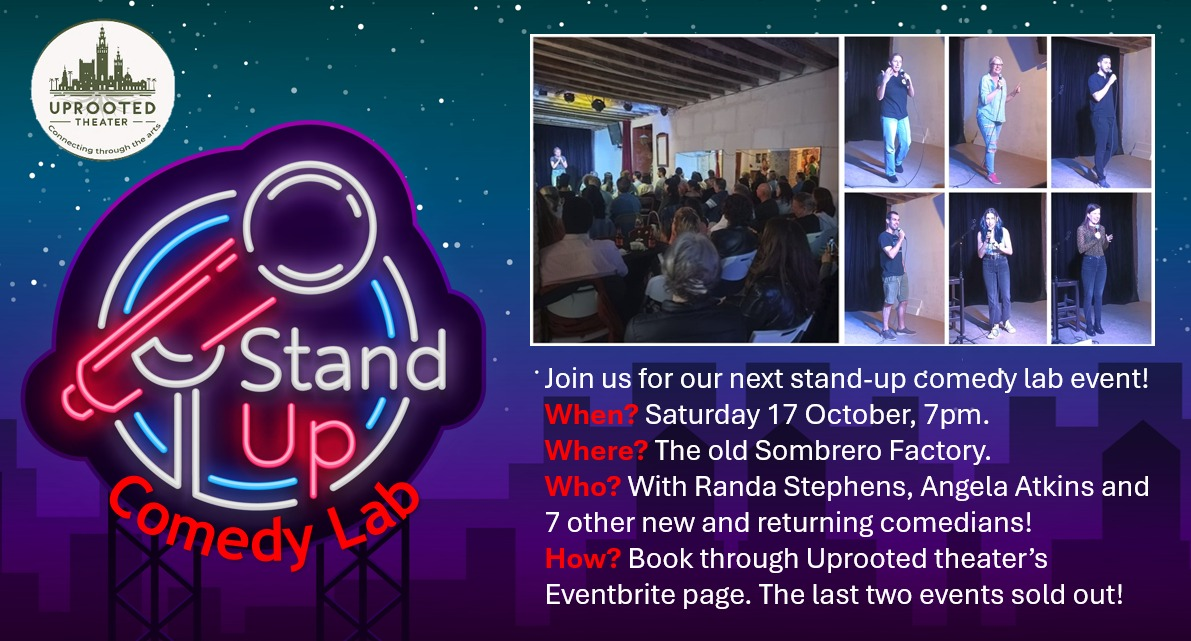 Stand Up Comedy Lab digital poster for Saturday, October 17 at 7 PM at the Old Sombrero Factory